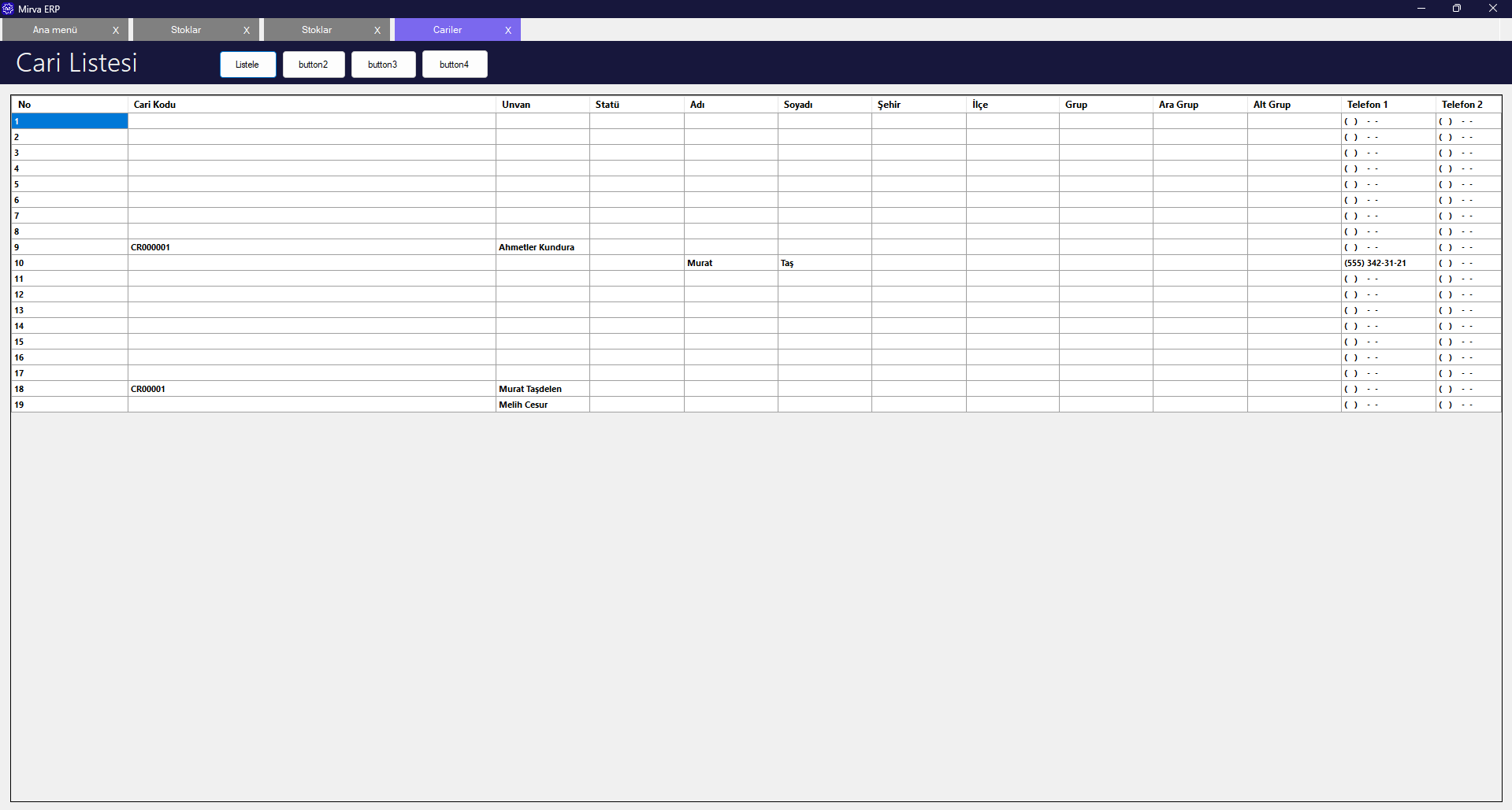 Üretim Planlama Ekranı 2